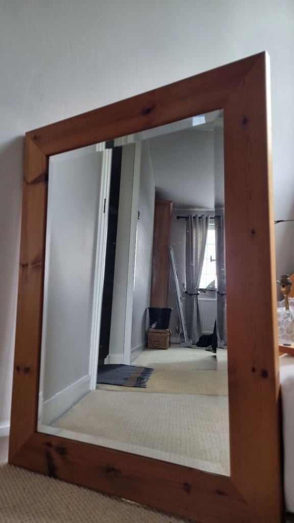image for Large Pine Wall Mirror