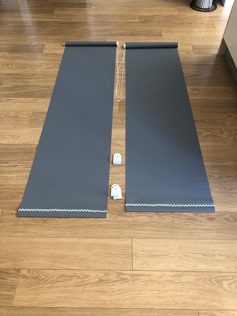 image for Roller Blinds Grey fabric Roller blinds qty x 2