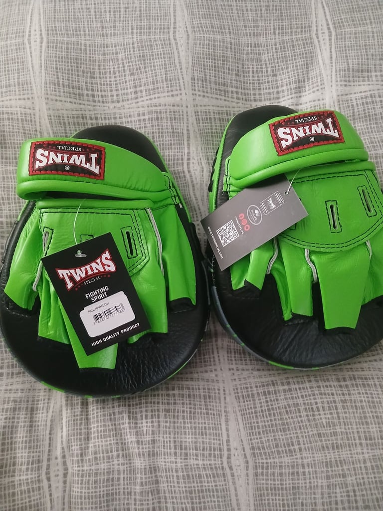 Twins, muay thai focus mitts. 