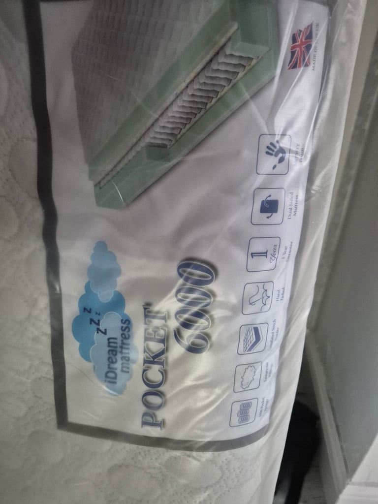 King size 6000 pocket sprung mattress 