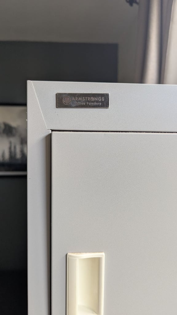 image for Single tall locker, grey, good condition, used for children's bedroom storage