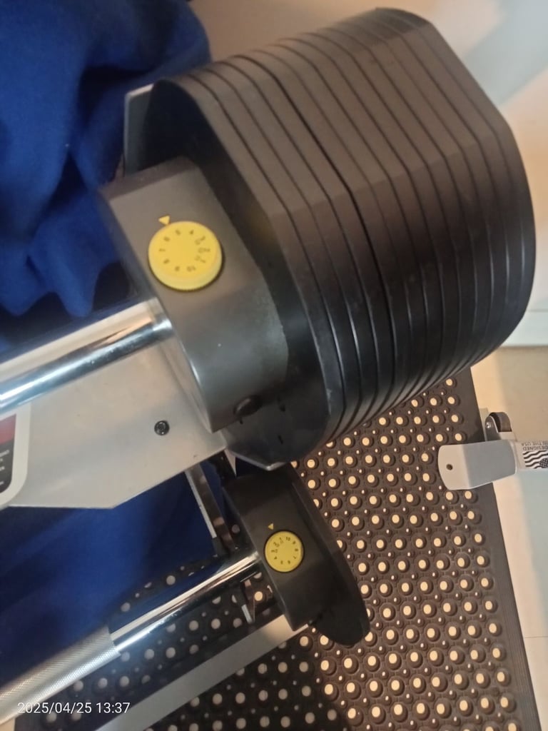 Gym equipment MX80 Dial Up Straight/Offset Bar  Weight System and Bowflex Dial up Dumbell System 
