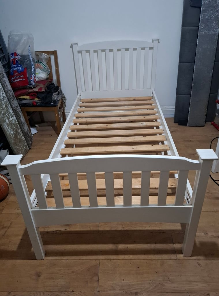 image for Single Solid Wooden Bed Frame [£50] (SAME DAY DELIVERY AVAILABLE)