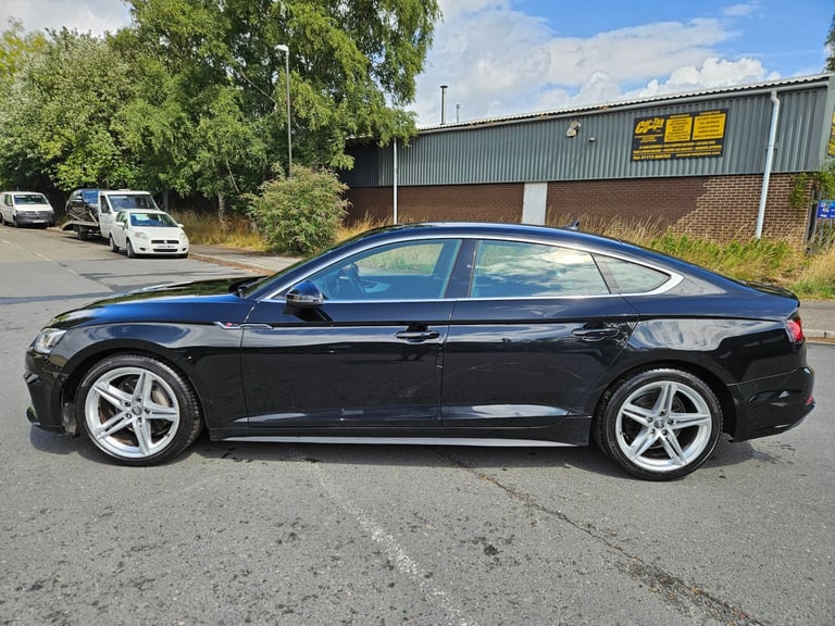 2018 AUDI A5 2.0 TDI Ultra S Line 5dr S Tronic Black Damaged Salvage CAT N