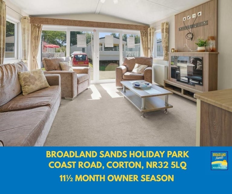 STATIC CARAVAN FOR SALE AT BROADLAND SANDS HOLIDAY PARK