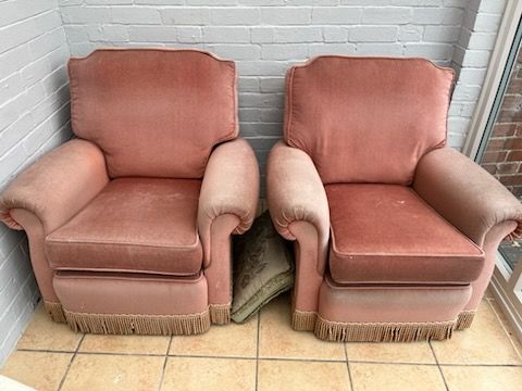 image for 2 peach vintage chair