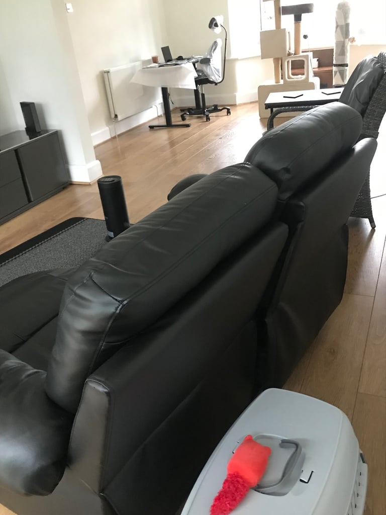 Faux leather 2 seater manual recliner 