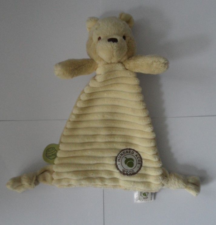 Hundred Acre Wood WINNIE-THE-POOH COMFORT BLANKET Baby Soft Toy Disney Plush Cuddly 