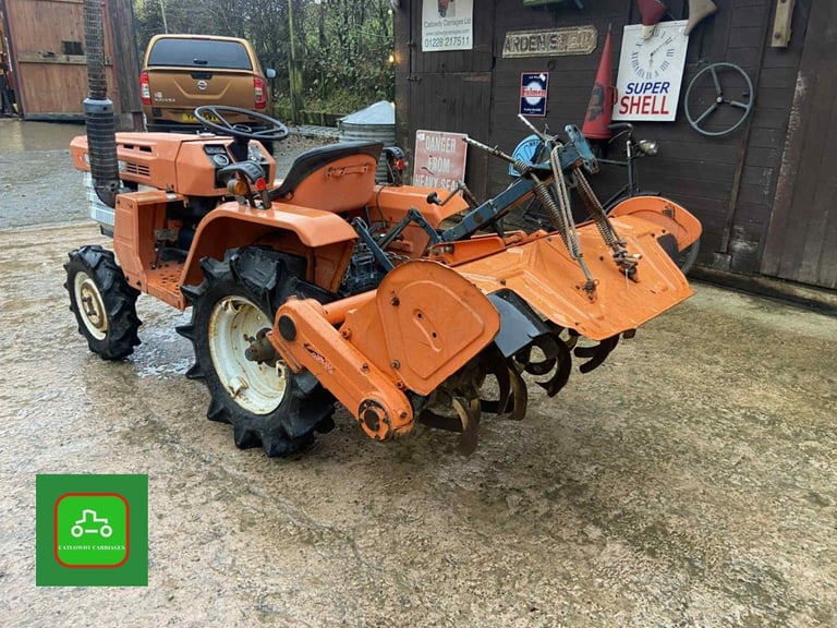 KUBOTA B1400 4X4 COMPACT TRACTOR & ROTOVATOR ALL WORKING WELL SEE VIDEO