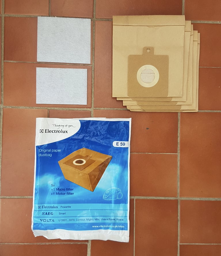 Electrolux E59 Paper Dustbags X5 + Filter