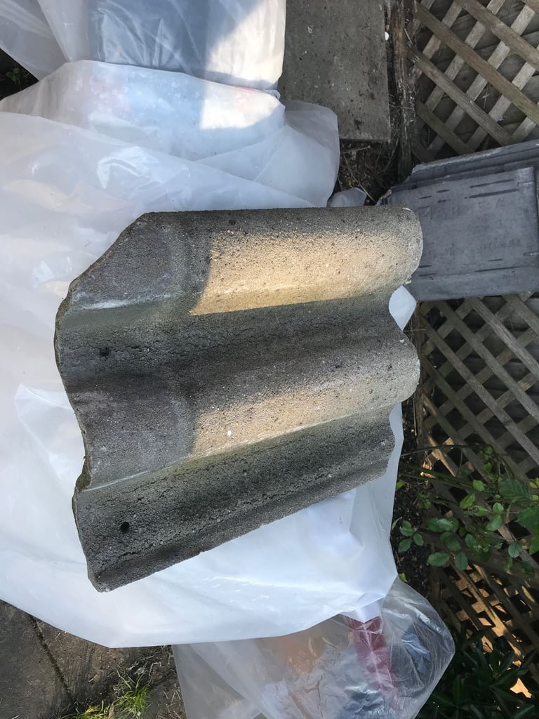 65 Reclaimed Alban High Profile Contour Grey Concrete Roofing Tiles Reg Debion 858167