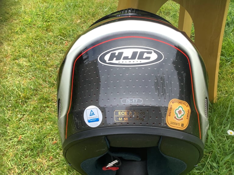 ⛑️ HJC IS-17 ARCUS MC1 MOTORCYCLE 🏍️ HELMET 🪖 BLACK/RED (SIZE M 58cm)