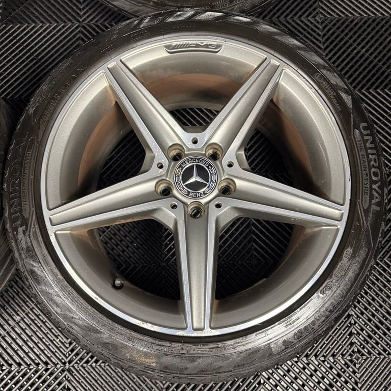 18'' GENUINE MERCEDES AMG C CLASS W205 ALLOY WHEELS TYRES ALLOYS