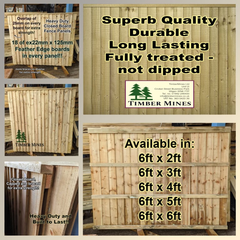 image for Heavy Duty Fence Panels. From £25 ea.