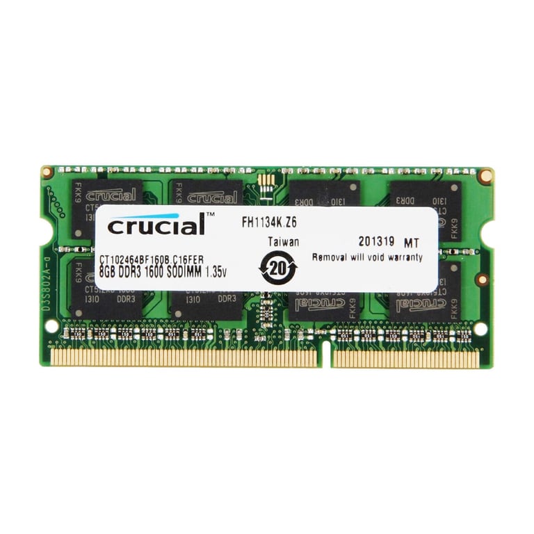 image for 16gb Crucial DDR3 Laptop RAM Memory (2x8gb Sticks) 8gb Elpida DDR3 RAM 2gb DDR2 RAM