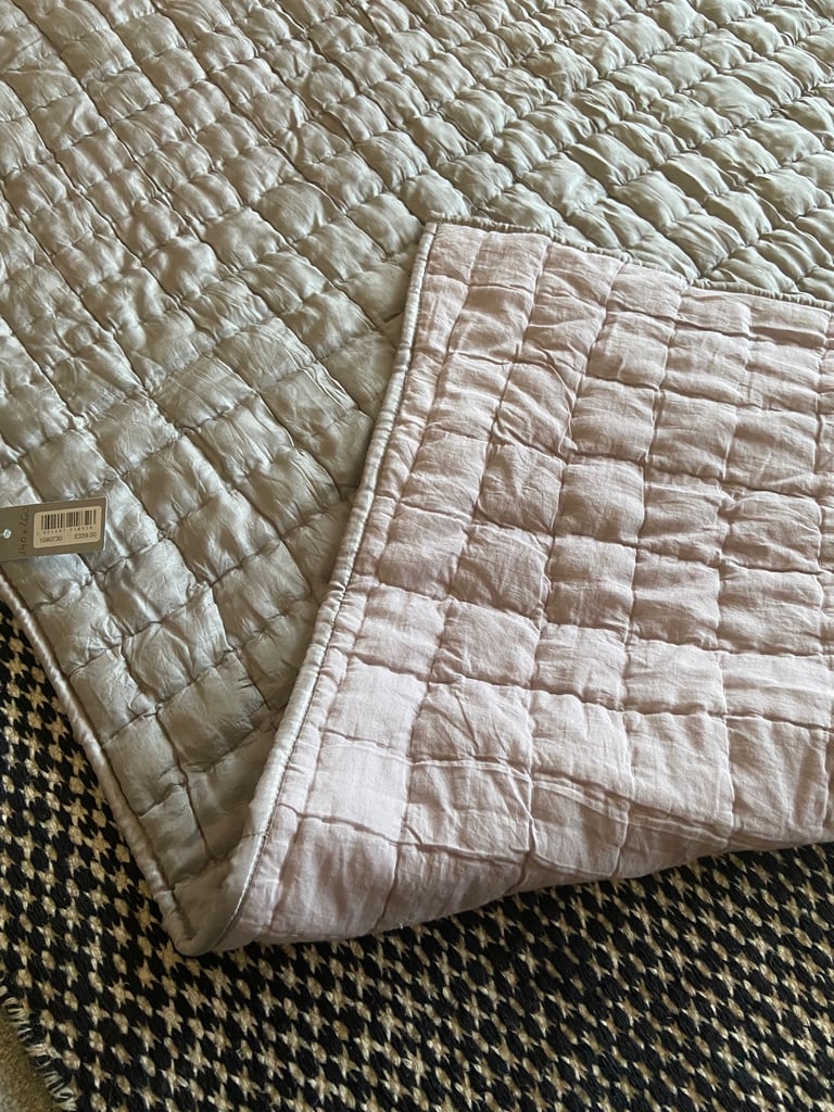 100% Grey silk bedspread Heals