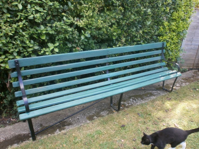 Victorian railway bench 9 ft Antique