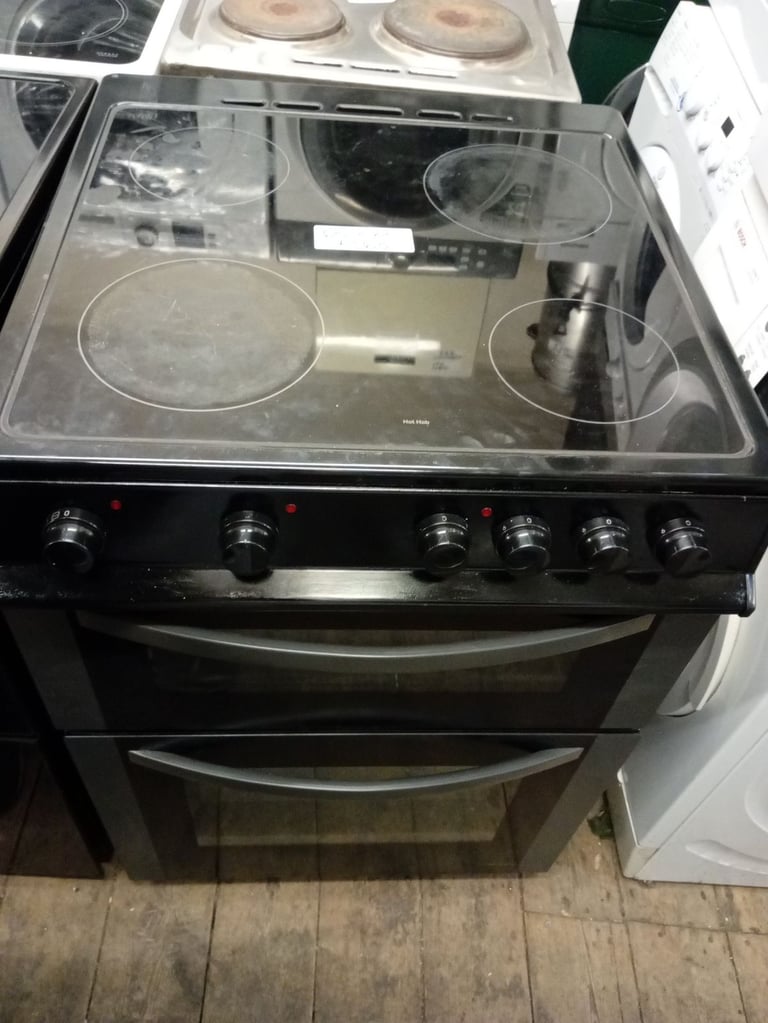 electric  black cooker 60cm grill and grill and fan assisted oven £160