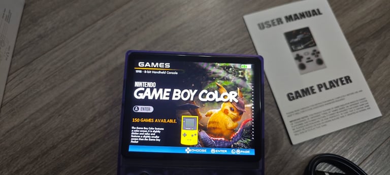 New M37 Handheld Game Console 64GB Purple 20000+ Games