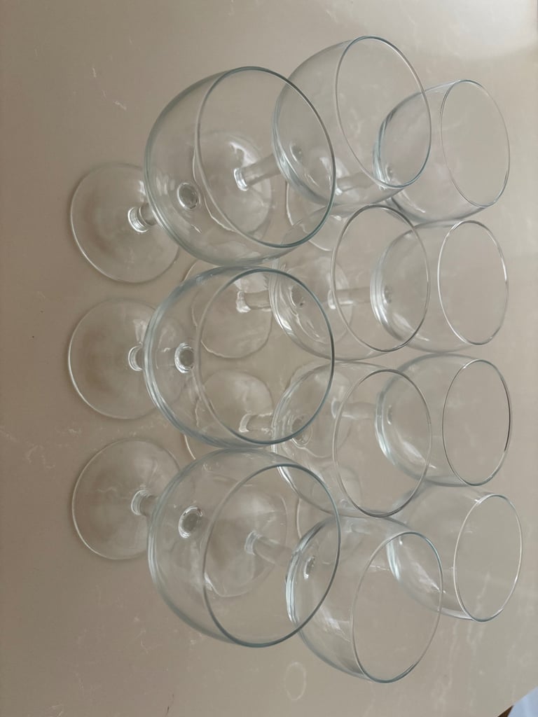 image for 11  Plain Wine Glasses No chips on any of the glasses