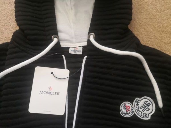 MONCLER Embroidered Zip Up Hooded Cotton Sweatshirt. Brand new, unused with original tag. 