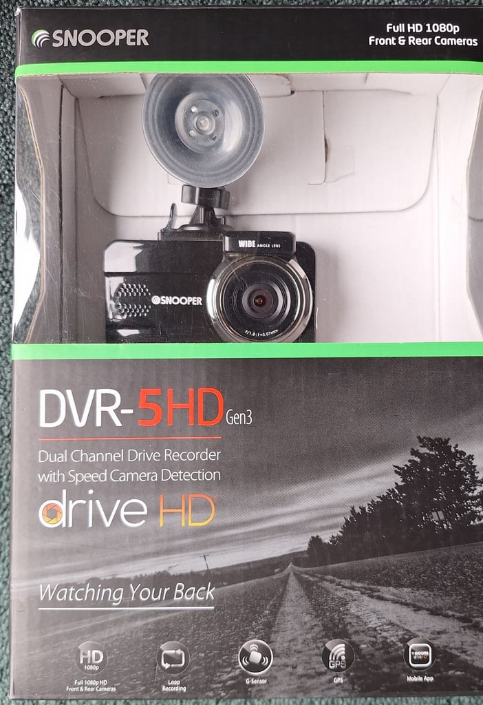 Snooper Dashcam Front & Rear speed detectors