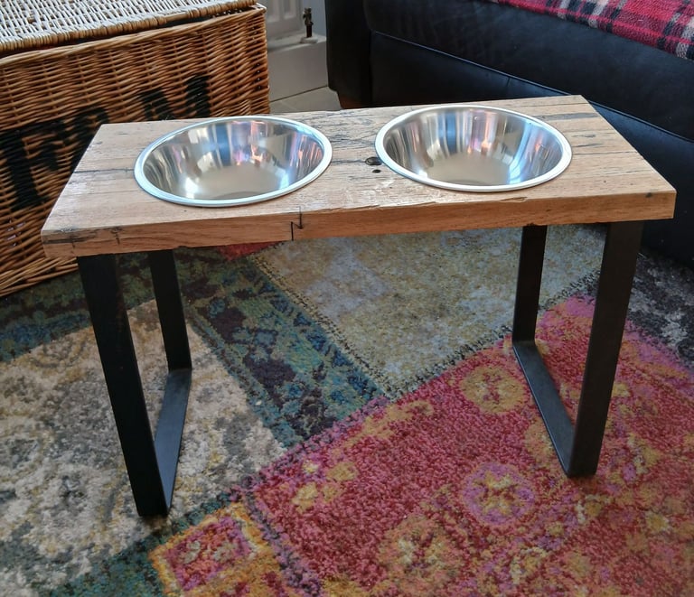 image for Orvis raised dog feeder stand with bowls