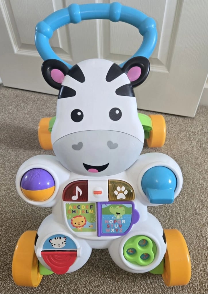 image for Fisher Price learn and walk with me baby walker with batteries included 