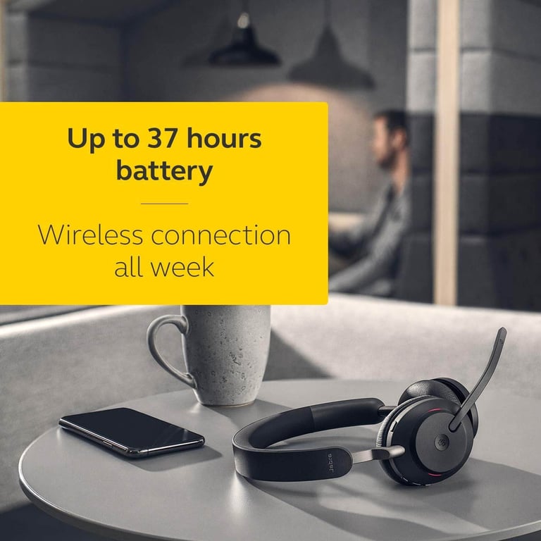 Brand new, in box: Jabra Evolve2 65 MS Stereo USB-C with Charging Stand – Black (Hillhead area)