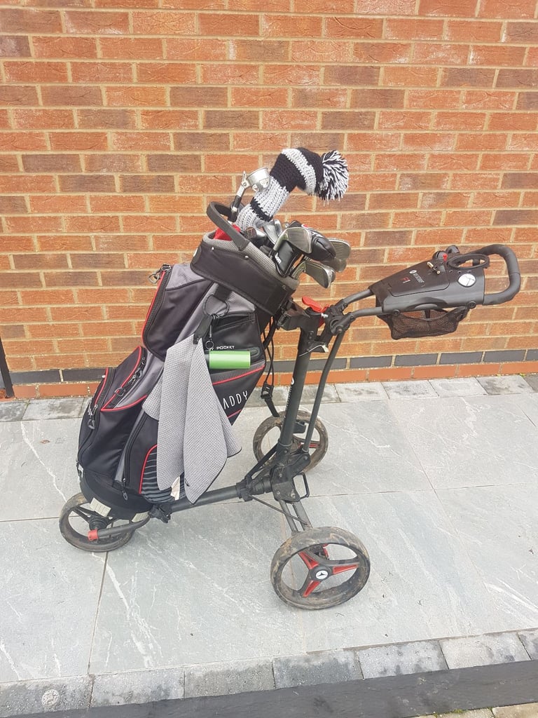 image for Golf clubs, bag and trolley