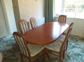 Dining room table, chairs and sideboard(can deliver locally)