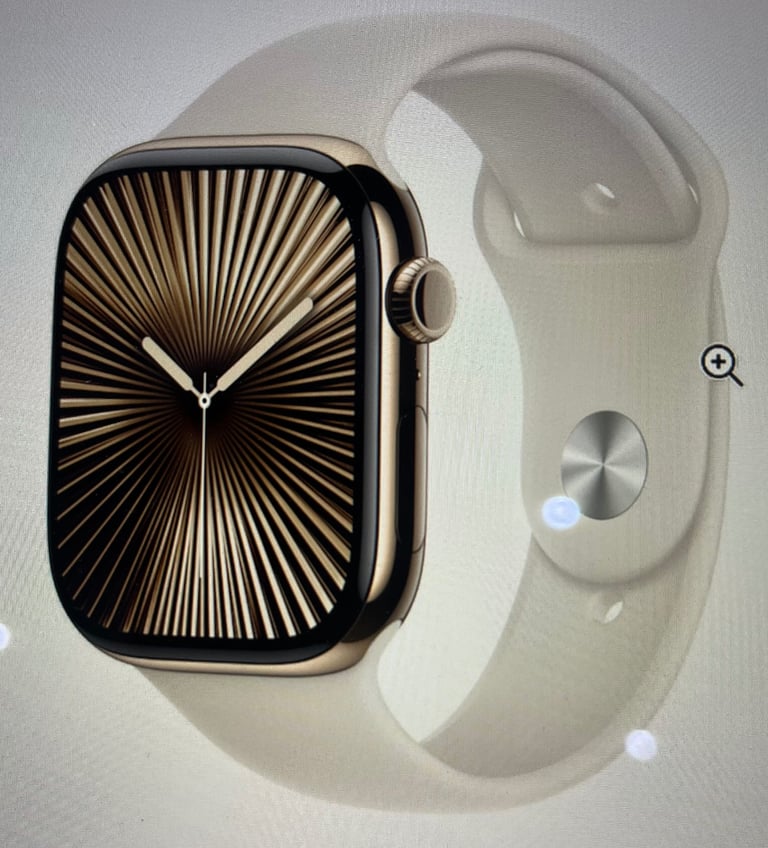 image for Genuine Apple Watch Sport Band Strap Starlight S/M RRP£49