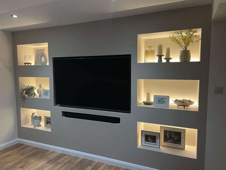 Media wall TV stands