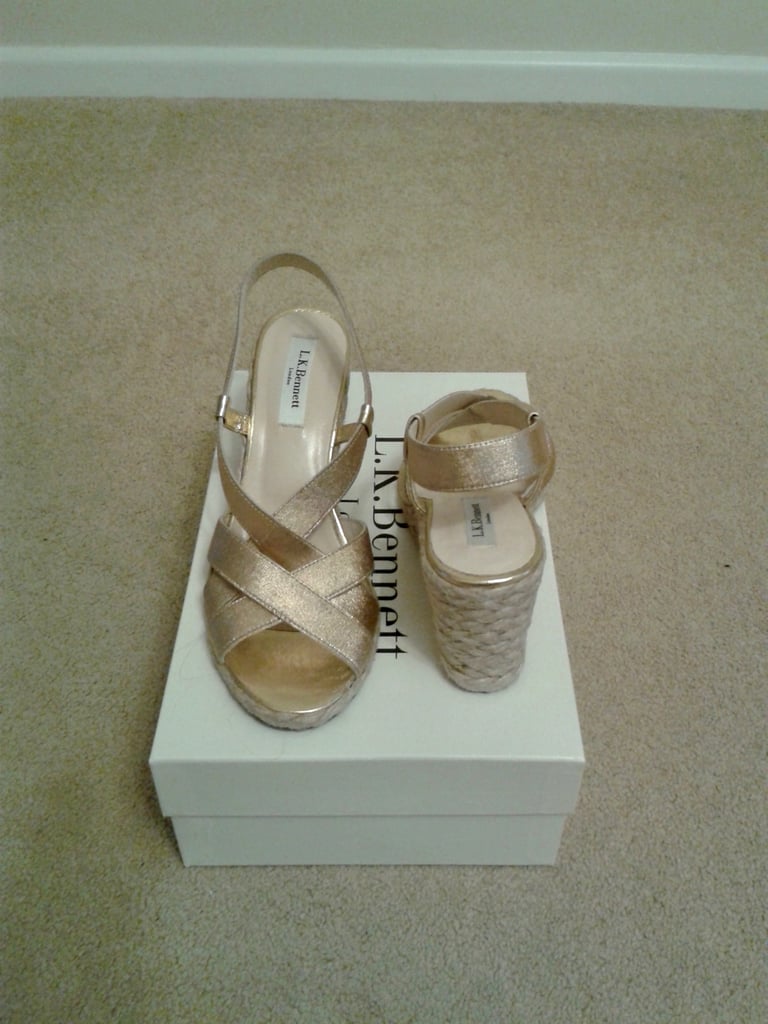 L.K. Bennett Wedge Sandals - Size 38 - Brand New in Box