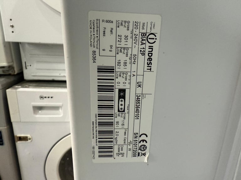 Indesit Fridge Freezer With Free Delivery N Warranty 