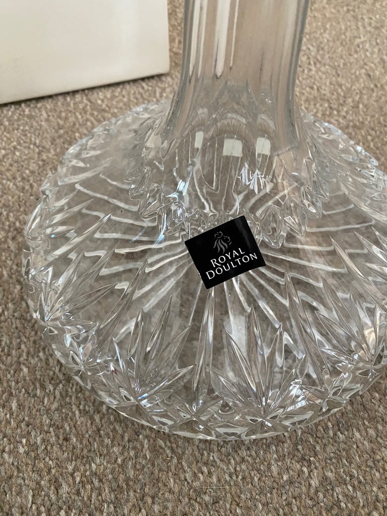 Royal Doulton Fine Lead Crystal Ships Decanter  - Unused in box
