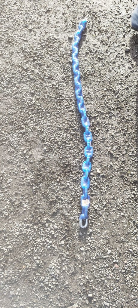 image for Heavy Duty Security Chain Lock Blue Plastic Coated Bicycle Motorbike Gate Anti-Theft