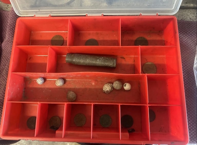Organizer Assortment Storage Box Metal Detecting Finds coins musket ball fishing £10 