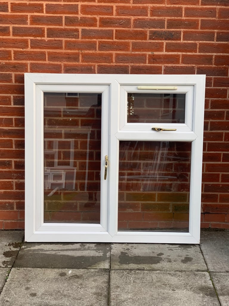 UPVC DOUBLE GLAZED WINDOW WITH SIDE & TOP OPENERS 118.5cm W 113cm H Can Deliver