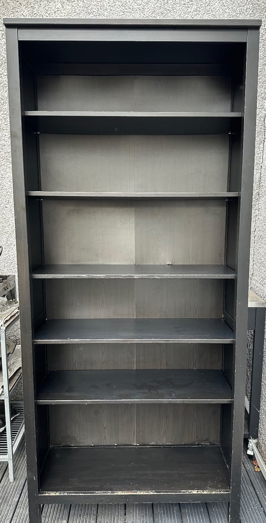 image for IkEA Hemnes Tall Solid Bookcase Black/Brown