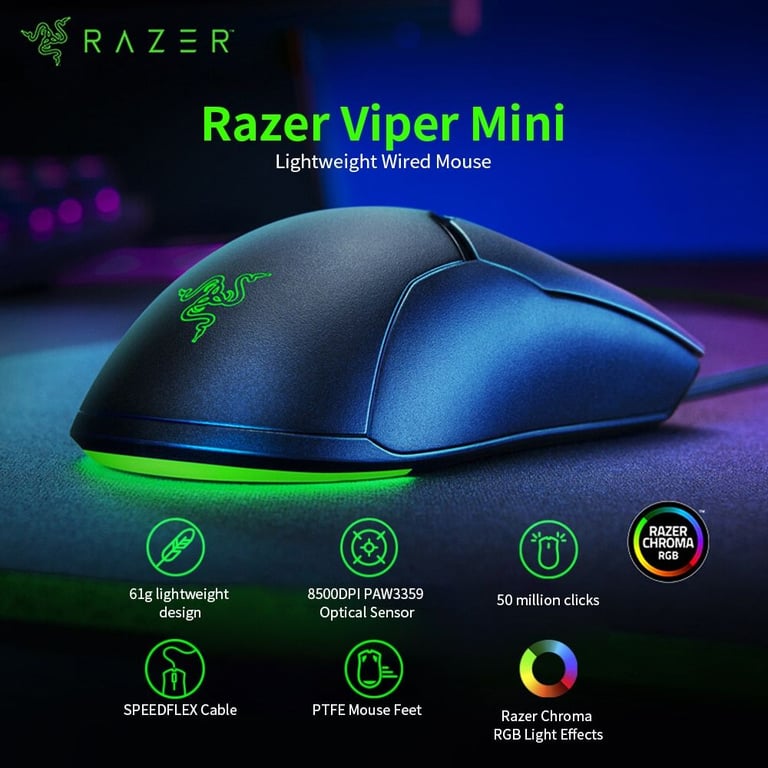 Razer Blackwidow Elite + Viper Mini Mouse
