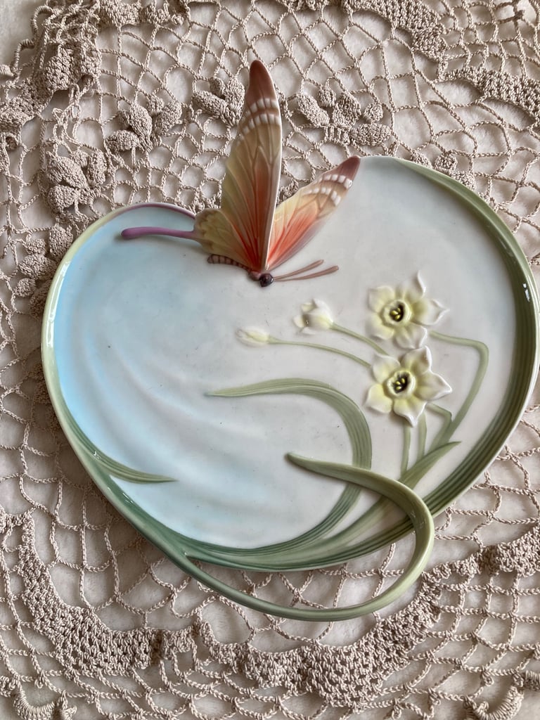 Franz Porcelain Butterfly Tray