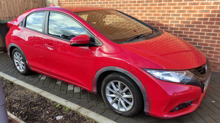 HONDA CIVIC I-VTEC EX 2013 AUTOMATIC Hatchback 5 Door RED PETROL 1798 cc Bargain @£6190