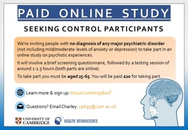 image for Paid online study looking for healthy control participants!