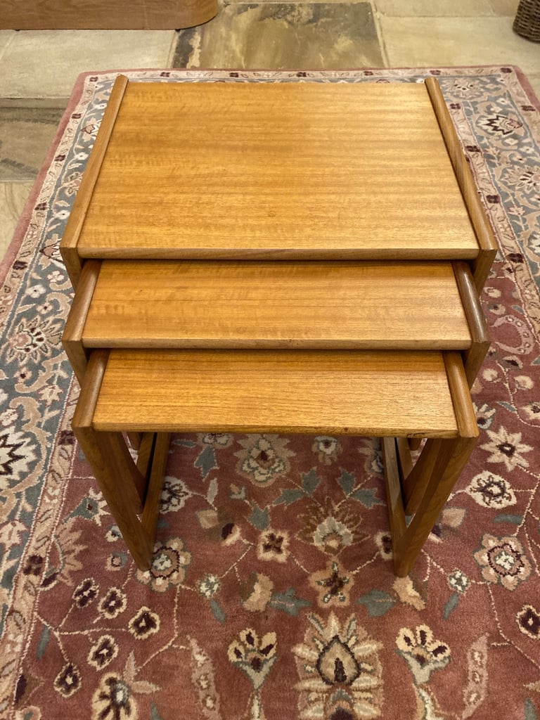 G Plan Nest of Three Tables, Quadrille