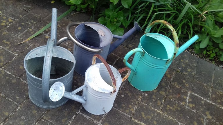 image for Watering can metal bundle pots planters