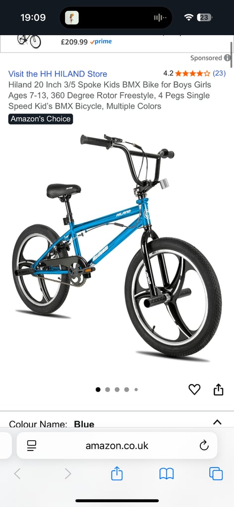 image for Hiland 20inch bmx bike for sale 