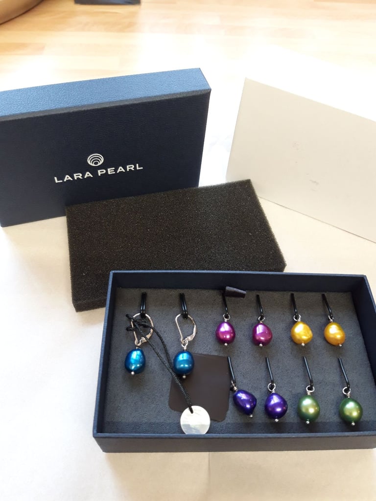image for Stunning Lara Pearl Baroque Interchangeable Pearl Leverback Earring Set Sterling Silver