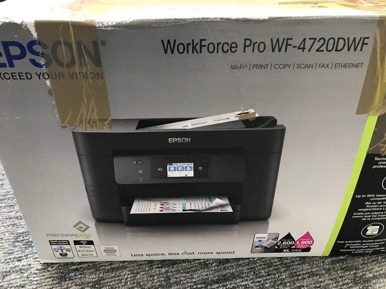 image for Colour Printer - Epson Workforce Pro WF-4720 DWF - Wireless Inkjet Printer - COLLECT FROM EC3R