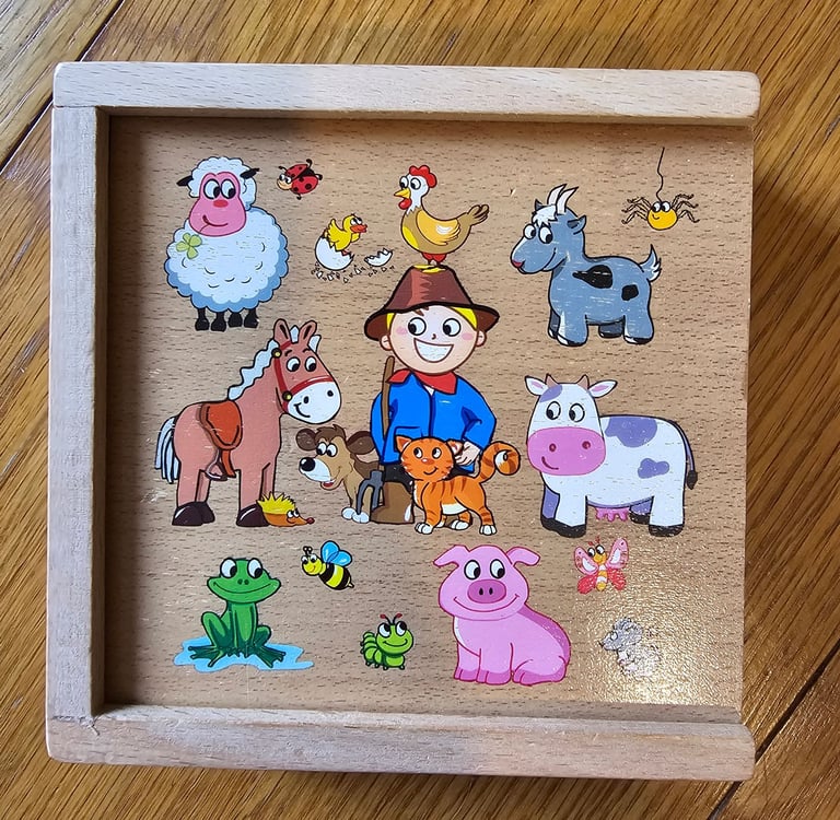 Used wooden memory game